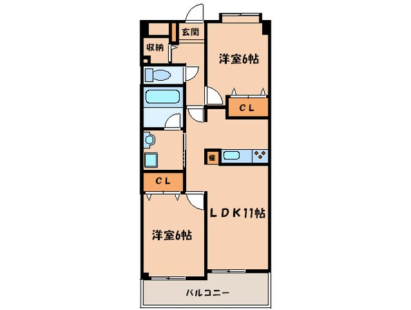 フロ－ラ小坂の物件間取画像